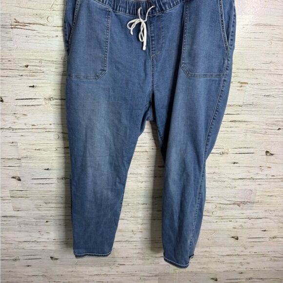 Torrid Blue Denim Joggers jeans drawstring size 3x - Picture 2 of 7